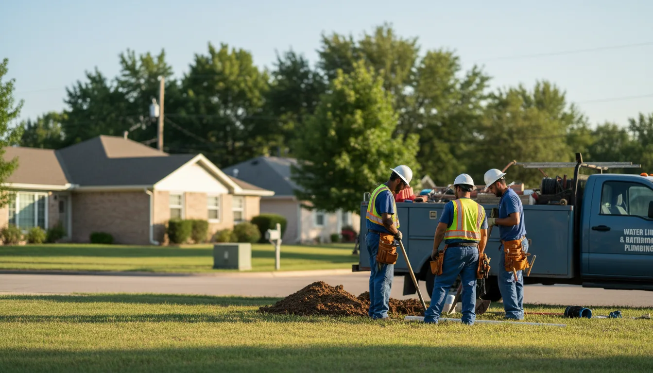 Residential water line and bathroom plumbing service in Tabor, IA